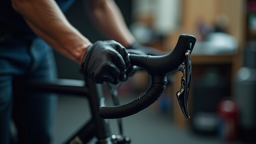 Widok przerzutek i drążków hamulca na kierownicy roweru, profesjonalny montaż